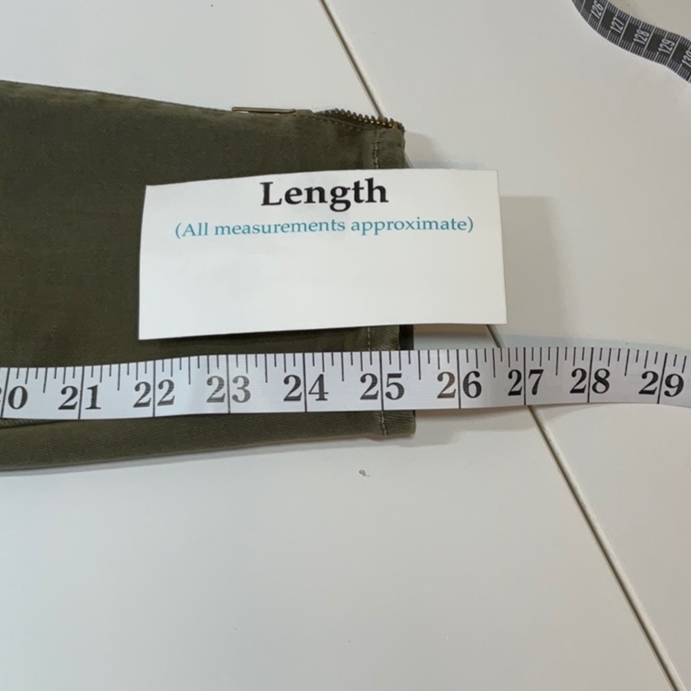 MOTHER Crop Zip Muse Mid Rise Skinny Olive Green Size: 26 - Picture 6 of 12